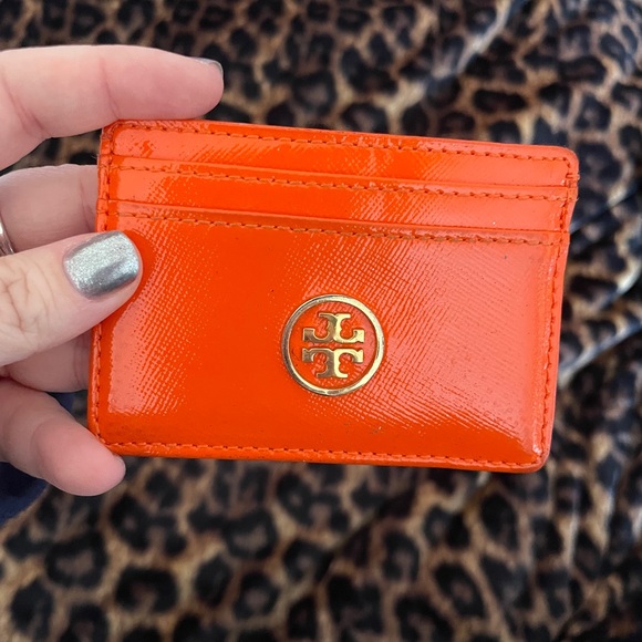 Tory Burch Orange Card Holder - Picture 1 of 3